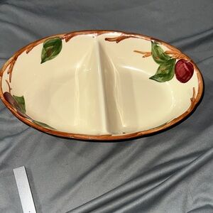 Franciscan Apple Pottery Divided oval serving dish / relish dish (2 sections).